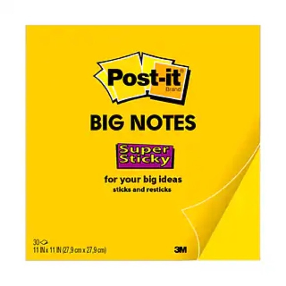3M Post-it Super Sticky Big Note, Bright Yellow #2